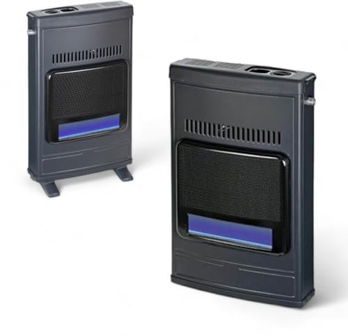 Briconess.com Stufa Riscaldamento a Gas metano Doppia Funzione da Parete e da appoggio a Terra 4100 Watt Eco 45