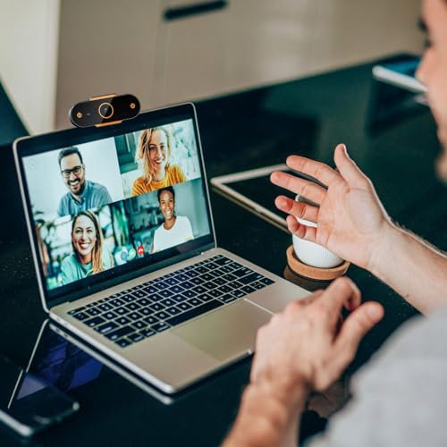 gifyym Webcam - 1080p Webcam with Microphone | USB Web Camera | 1080p Full HD Webcam | small Laptop Webcam with Auto target Function for Pc, Computer, Desktop, Laptop