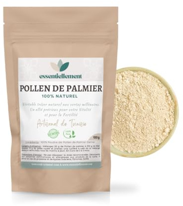 Pollen de Palmier Dattier 100gr pour Fertilité, Vitalité, Énergie | Superaliment Naturel pour Hommes & Femmes 100% Naturel - SOUK ORIENTAL