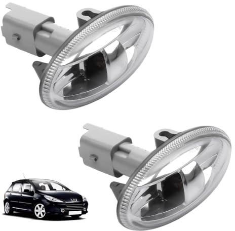 JAWUZ 2 Piezas Luces Intermitentes Laterales Para Peugeot 1007 107 206 307 Expert Partner Citroen C1 C2 C3 C5 Xsara Dispatch Berlingo Derecho (Ambos Lados) - Indicador