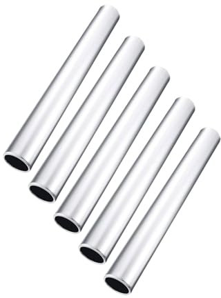 F Fityle 5 Stück Relais Batons Trainingswerkzeuge Hohlrohre 11.42 Ausrüstung Leichtathletik Batons Rennsticks für Outdoor -Sportarten, Silber