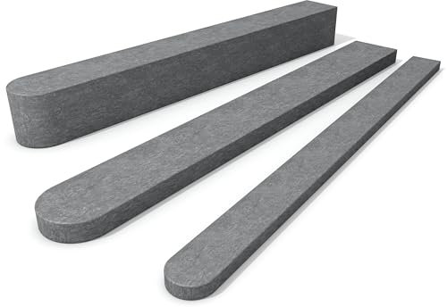 hanit® Zaunlatten; witterungsbeständige und pflegeleichte Zaunbretter mit Rundkopf, 120cm x 6cm x 2cm, grau (3)
