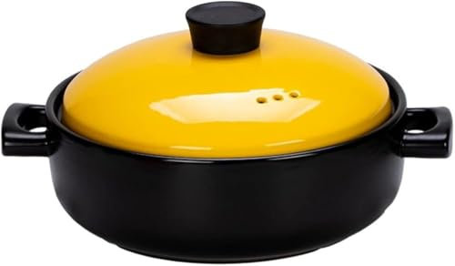 Generico Casseruola per zuppa per zuppa di Ceramica, Ciotola di Pietra Calda, pentola di Argilla in stufato, 3.8L - Ideale per Cucinare e servire