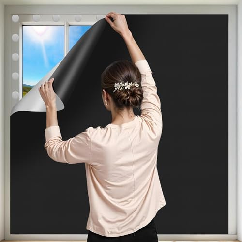 Blackout Curtains for Travel Portable Blackout Blind Stick On 145x300CM