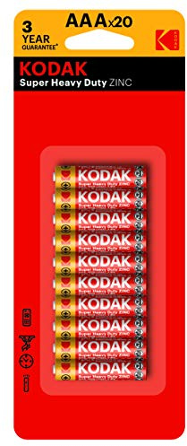 KODAK Batteria allo zinco resistente (1,5 V, AAA x 20)