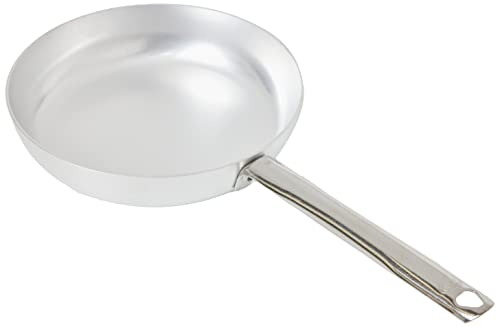 Pentole Agnelli ALMA11128 Alluminio Professionale 3 mm, Padella Dritta per Friggere con Manico Tubolare, 28 cm