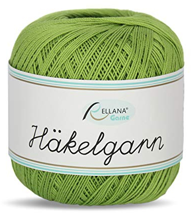 Rellana Häkelgarn, Filethäkelgarn, 50 g, 100% Baumwolle, Fb.32 grün