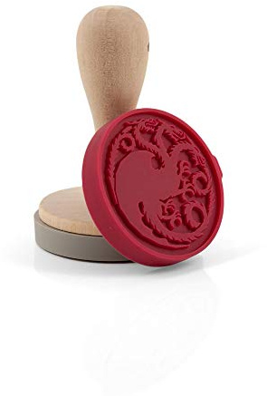 Game Of Thrones Silicone Cookie Stamps | House Stark Dire Wolf & House Targaryen Dragon Emblems | Interchangeable Set of 2