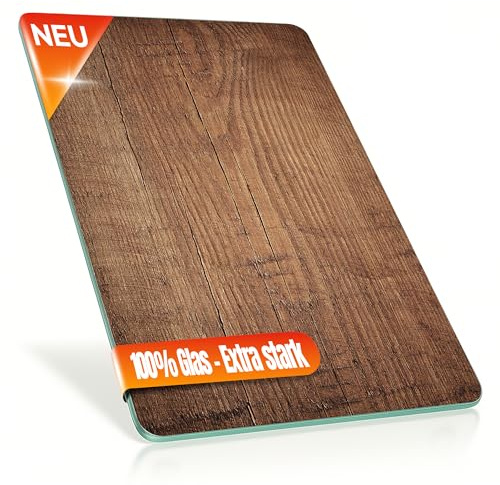 Decovetro® Schneidebrett Glas | 40 x 30 cm | Glass Cutting Board | Hygienisches und robustes Glasschneidebrett für die Küche | Kratzfest, hitzebeständig Schneidebrett ohne Plastik | Leicht zu reinigen