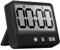 Timer, Digital Küchentimer, 100-Minuten Countdown und Zeitmessung Timer, L-Winkel und Magnetische Zeitschaltuhr für Kochen Backen Sport Sich Die Zähne Putzen Yoga Inklusive Einer Knopfzelle (Schwarz)
