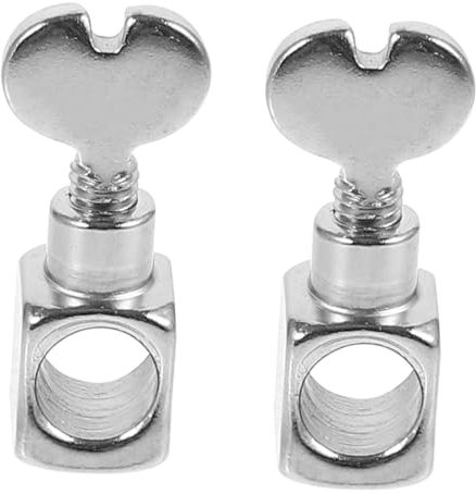 2pcs Metal Needle Clamps for Household Sewing Machines, Silver Sewing Machine Spare Parts, Tight Needle Screw Clips for Home Use