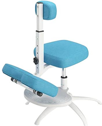 LULUMAIC Verstellbarer, ergonomischer Kniestuhl, aufrechte Schüler Lernen das Schreiben im Sitzen, höhen- und winkelverstellbar, verbessert und korrigiert die Körperhaltung, Heimbürostuhl (blau)