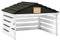Casa & Giardino,Mobili-Robot Rasaerba Garage Bianco e Nero 78x74x54 cm Firwood