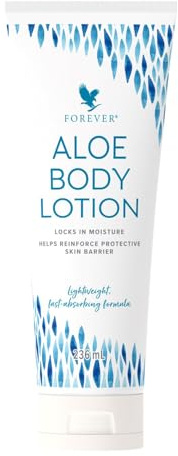 Forever Body Lotion, Aloe Vera kroppskräm med 38 % aloe vera gel, fuktgivande för torr och känslig hud, daglig hudvård för alla hudtyper (1 x 236 ml)