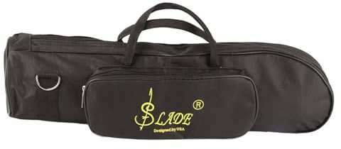LUCKDANO wasserdichte Trompetentasche – Robuste Trompeten-Gigbag aus Schwarzem Nylon mit Verstellbarem Schultergurt für Musiker
