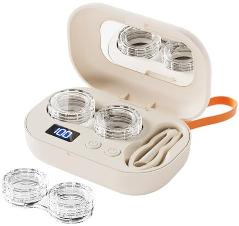 Buhdjfnke Contact Lens Cleaner Machine Lens Cleaner Machine for Disposable Soft Lenses for Colored Contacts, RGP and -K Lenses