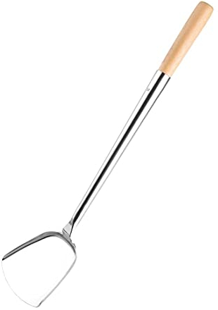 Vogue U031 Chinese Style Spatula Kitchen Baking Mixing Turner Utensils, Silver