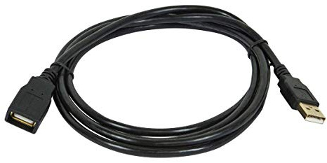 Monoprice USB 2.0 Type-A Male to Type-A Female - Extension Cable, Gold Plated, 28/24AWG, 15 Feet, Black