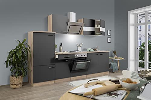 respekta Heller Colonne de Cuisine encastrable en chêne Sonoma Gris 270 cm
