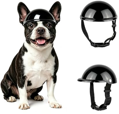 Enjoying Hundehelme für kleine Hunde, Haustierhelm für winzige Hunde Katzen, Chihuahua Gemischte Helme Kleine Hunde Outdoor Kopfschutz, XSmall Doggie Bike Motorradhelm, Verstellbar