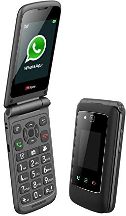 TTfone Titan TT950 Whatsapp Touchscreen Senior Big Button Flip Mobile Phone - Pay As You Go (O2 BUNDLE PAYG with £10 Credit)