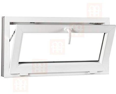 Kunststofffenster | 90x50 cm (900x500 mm) | weiß | Kipp-Fenster