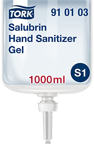 Tork Salubrin Händedesinfektionsgel 1 × 1000 ml, 910103 | Feuchtigkeitsspendendes Nachfüllmaterial S1, EN 1500 & EN 14476