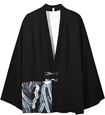 Camicia da uomo leggera giapponese Harajuku aperta sul davanti camicie estive top