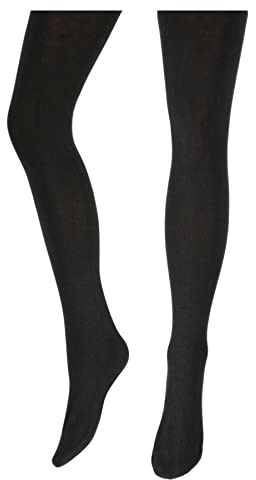 OVISSA Italian Thick Tights for Women Acrylic Wool 180 Denier Soft Opaque Tights for Women, Ladies Elastic Solid Tights with Reinforced Strong Toe Waistband, Black Tights Sizes S-XL