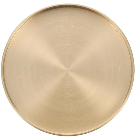 BESTonZON 1 Stück Getränkeuntersetzer Aus Messing Tee-Servieruntersetzer Vintage-Untersetzer Für Zuhause Teehaus Kerzen-Organizer Goldfarben-6.6cm