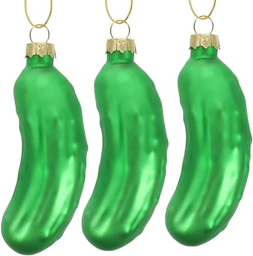 Glas Gurke Anhänger Weihnachtsbaum Hängende Ornament Ornamente Eingelegte Weihnachtsbaum Dekorationen Anhänger Gurke