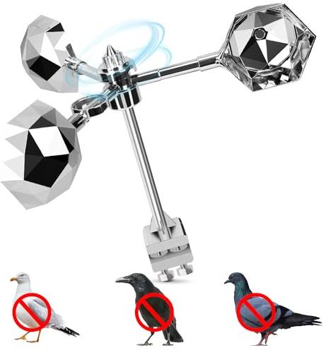 YIKEDAN Vogelschreck | Taubenabwehr | Vogelabwehr | Abwehr Specht | Reflektierend Vogelschreck Windräder Reflektore mit 288 Reflektierende Oberflächen | Vogelvertreiber für Draußen Balkon