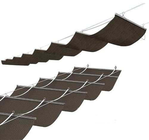 Tenda Avvolgibile Scorrevole A Forma di U，tendalino permeabile for protezione solare,vela ombreggiante onda scorrevole,for gazebo da giardino for terrazza con pergola(Size:W2*L3m/W6.56*L9.84ft)