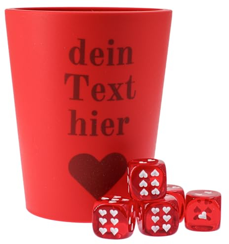 WeLoveDice - DiceCupFlex - Einzigartiger Würfelbecher mit Gravur - Personalisiert mit Name, Motiv, Würfel - Made in Germany Spielbegeisterte
