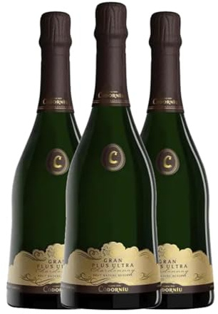 Codorníu Gran Plus Ultra Chardonnay Cava Gran Reserva 75 cl Espumoso blanco (Caja de 3 Botellas de 75 cl)