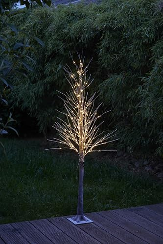 Northpoint LED Baum 150 cm mit Schneeverzierung, 240 LEDs Timer 5m Kabel | Höhe 150 cm, 240 neutralweiße LEDs Timer-Funktion, 5 m Netzkabel, schneebedeckte Zweige, für Innen- und Außenbereich geeignet