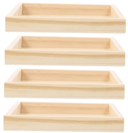 NUOBESTY Unvollendetes Holz Serviertablett Blöcke Puzzle Holzplatte Glatte Puzzle Organisatoren