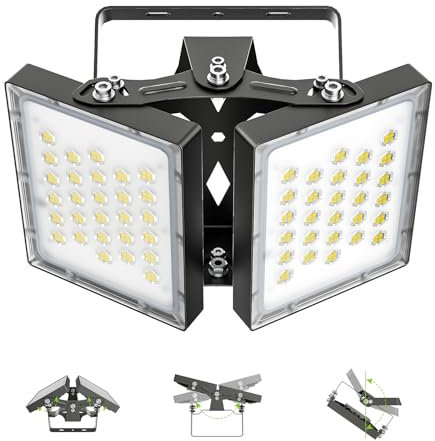 STASUN Ultra Series LED-Flutlicht für den Außenbereich, 100W 15000lm Superhelle Sicherheitsbeleuchtung, 5000K Tageslichtweiß, IP66 Wasserdichtes einstellbares Außenflutlicht für Hof, Straße, Stadion