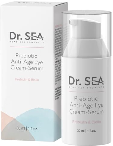 DR. SEA - Ögonkräm-Serum med Prebiotika & Biotin - Minskar Mörka Ringar, Rynkor & Påsar - Återfuktande, Uppstramande & Skyddande - 30 ml