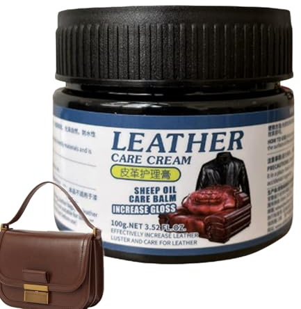 Crema Per La Cura Della Pelle | Rivestimento Nutriente E Rigenerante In Profondità Per Divani In Ppelle | Crema Specifica Pper Prodotti In Pelle | Sedili Auto, Borse, Scarpe