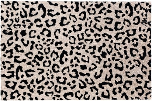 Mad about Mats Fußmatte für Innen, Animal Print Leopardenmuster geeignet als Türvorleger, Küchenteppich Badvorleger, passender Läufer Leoparden Design, Indoor, rutschfest und waschbar 50 x 75 cm