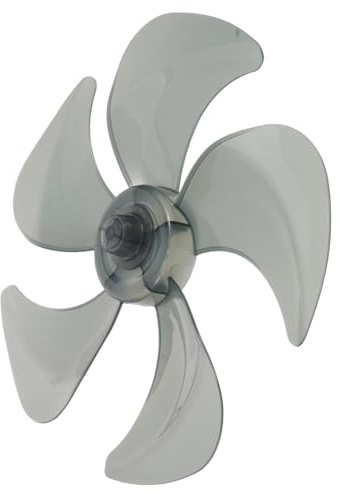 Veemoon Pales de Ventilateur sur Pied 355 CM 5 Pales Grises Étanches avec Cache-Écrou en Plastique Pièces de Rechange pour Hélice de Ventilateur D’Intérieur sur Pied Table