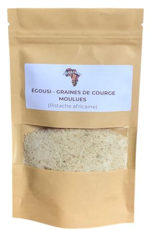 Egusi molido – Semillas de calabaza molidas (pistache africana) – Ingrediente tradicional para salsas y guisos – 50 g
