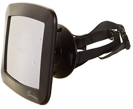 Dreambaby Large Rectangular Adjustable Backseat Mirror, Black, 20 x 24 cm