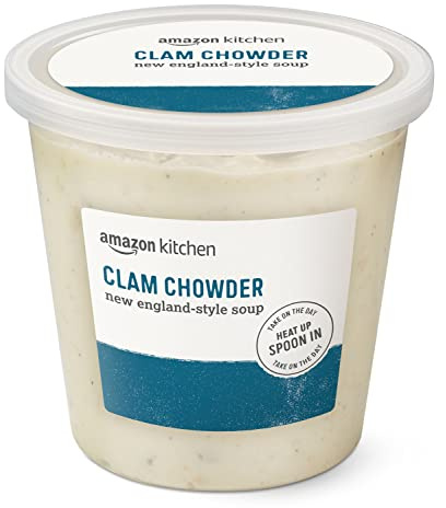 Amazon Kitchen, Clam Chowder New England-Style Soup, 24 oz