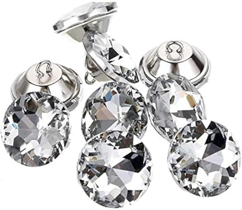 Coolty 60 Stück Strass Kristall Diamant Knöpfe für Kleidung Sofa Polster Kopfteil Deko Handwerk (25mm)