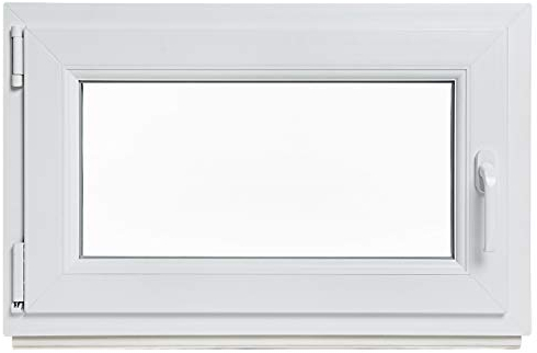 Kellerfenster - Kunststoff - Fenster - innen weiß/außen weiß - BxH: 60 x 40 cm - 600 x 400 mm - DIN Rechts - 3 fach Verglasung - 60 mm Profil