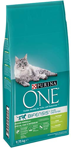 PURINA ONE Bifensis Indoor Formula Crocchette per Gatti Adulti con Tacchino e Cereali Integrali Sacco da 9.75kg