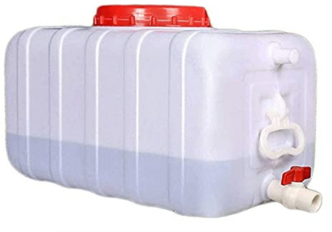 Rectangulaire Réservoir D'eau Extérieur Avec Robinet,25L/45L/80L/110L/160L Réservoir En Plastique Épais,Contenant En Plastique Pour Eau,Seau De Stockage Portable À La Maison pour Voyage Voit(Size:80L)