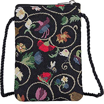 Signare Tapestry Mini Crossbody Phone Bag - Ladies Purse for Mobile and Smart Phones